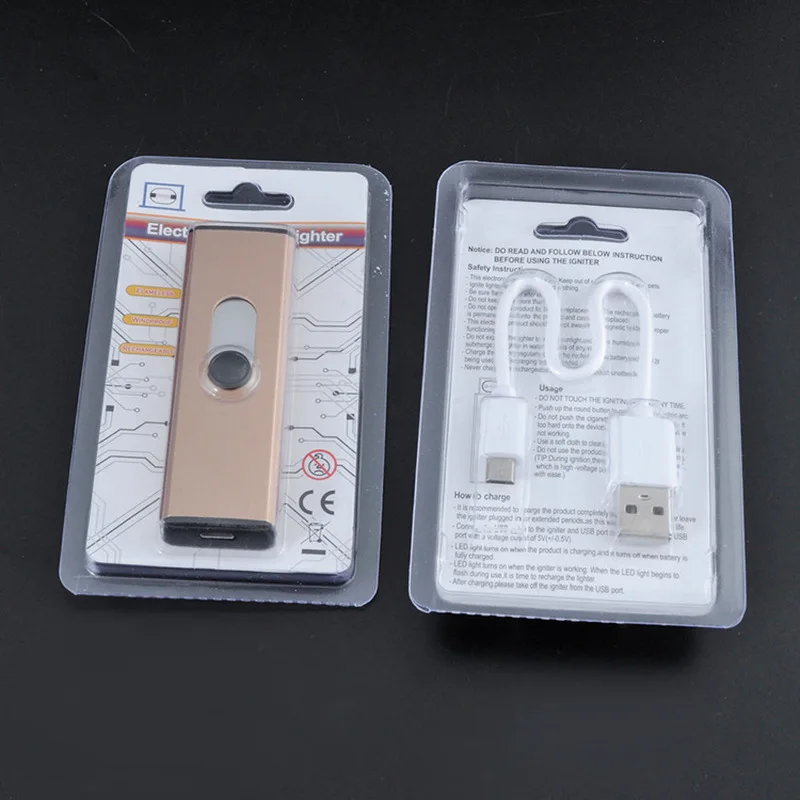 USB Зажигалка тонкая Arc плазменная Ветрозащитная электронная перезаряжаемая для