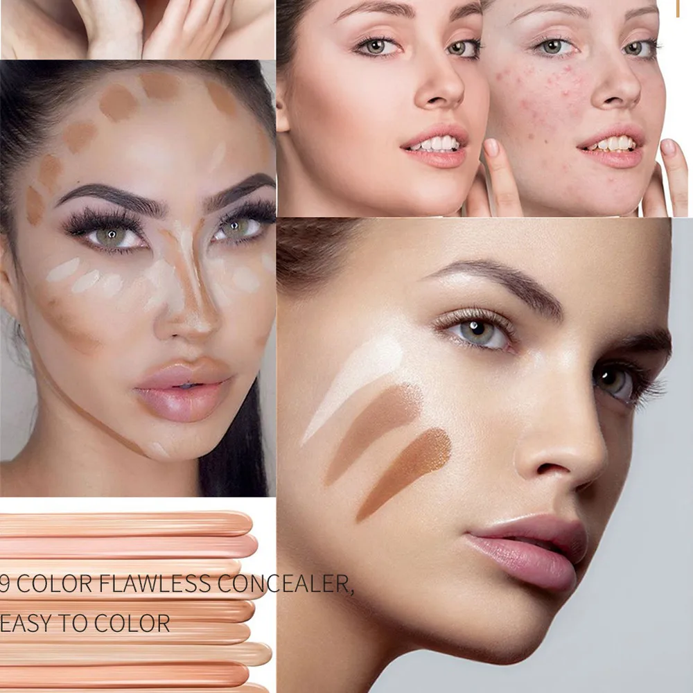 Макияж консилер обрезки покрытия темные круги веснушки акне крем база BB основные