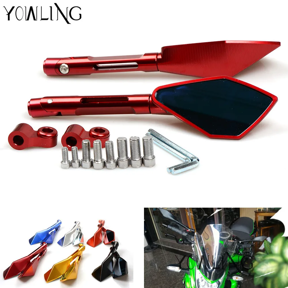 

Motorcycle Mirrors motorbike moto CNC Rearview side Mirror Aluminum For aprilia ducati honda hyosung suzuki yamaha