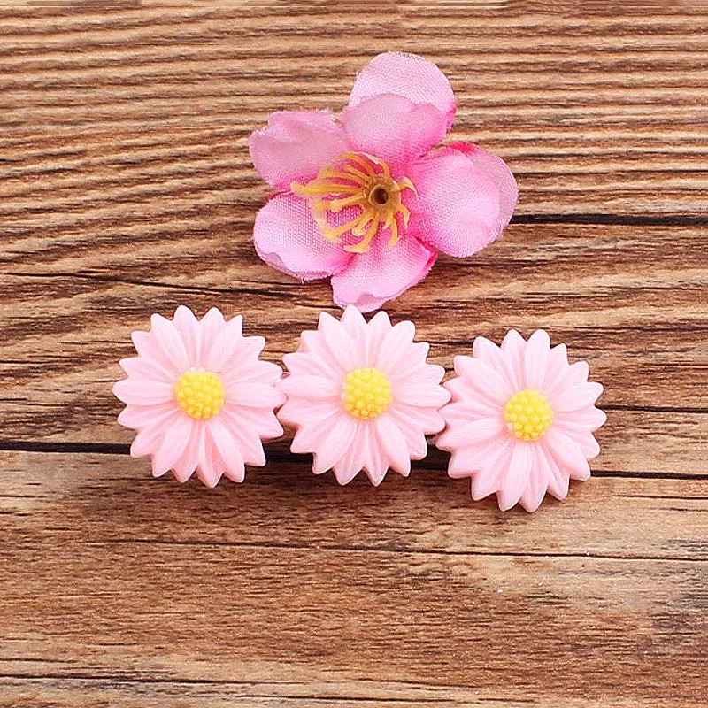 3Flowers Pink Clip Новинка, 1 шт., детская Милая заколка для волос, заколка для волос для девочек, цветная повязка для волос с подсолнухом, эластичная резинка для волос, головные уборы, Женские аксессуары, 5 цветов - Цвет: 3Flowers Pink Clip