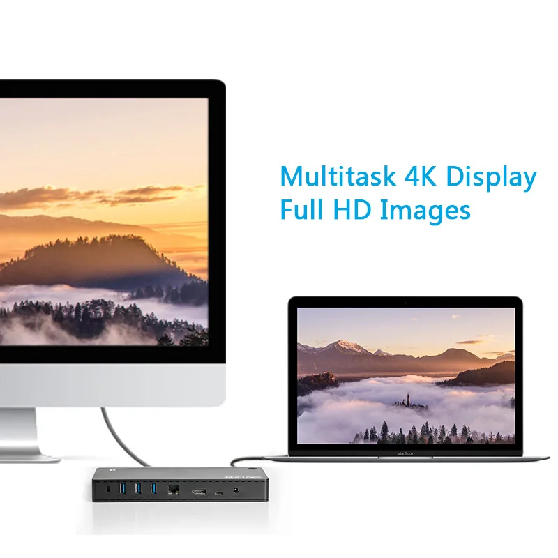 Wavlink Intel Сертифицированный Thunderbolt 3 док-станция для ноутбука USB 3,0 4 k@ 60Hz Gigabit Ethernet 85W зарядка USB C для MacBook Pro