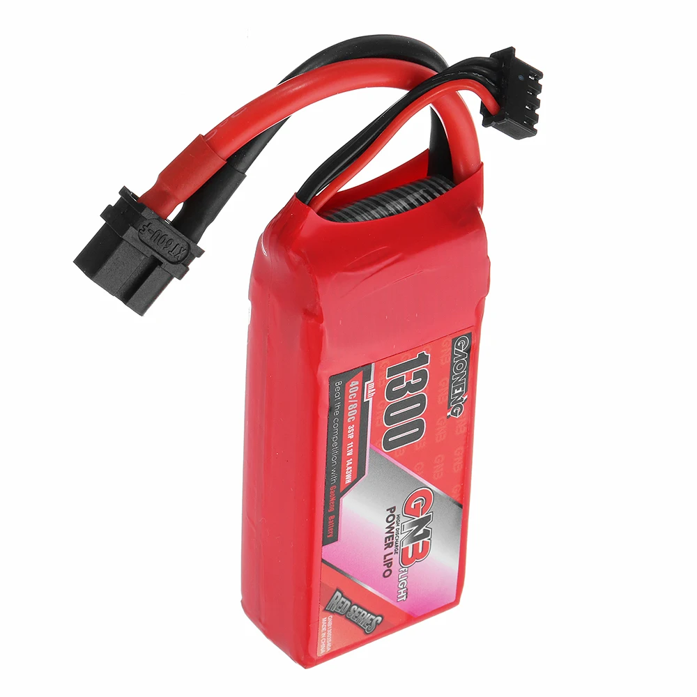 

Gaoneng GNB 11.1V 1300mAh 3S 40C XT60 Plug Lipo Battery for FPV RC Drone
