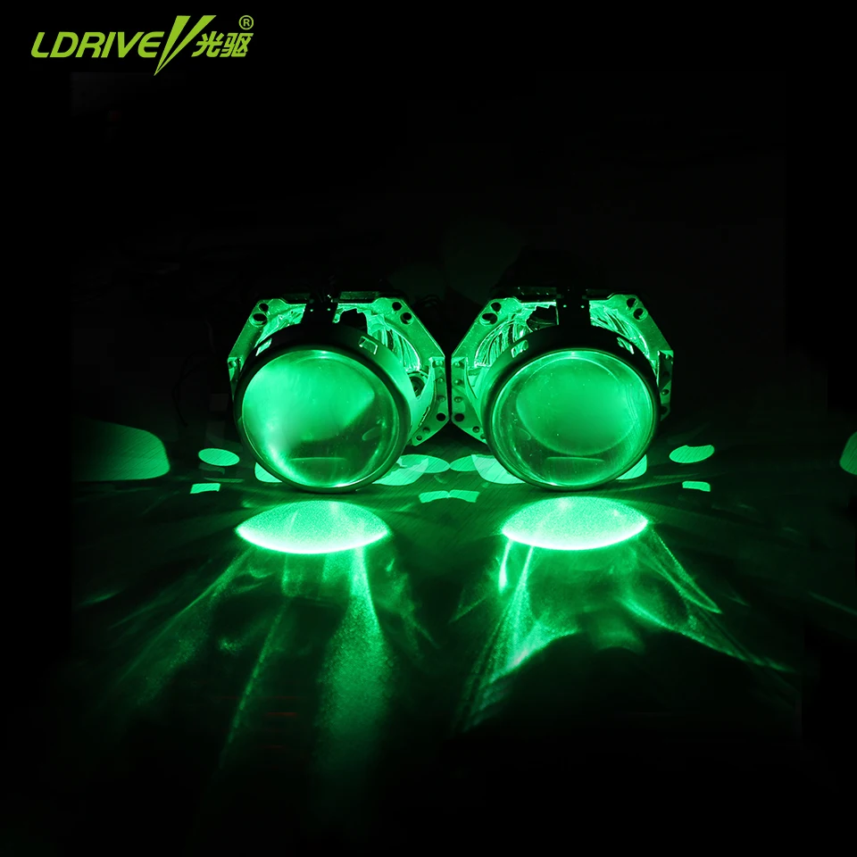 LDRIVE 2PC High Grade 6colors RGB LED Angel Eyes APP Control Demon Halo Rings Devil Eye Car Headlights Projector Lens | Автомобили и