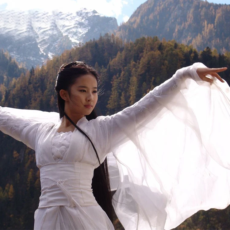 Liuyifei Театральный Костюм 3 вида конструкций белый дракон Фея костюм для ТВ Играть Condor герои Xiao LongNv белая фея косплей Hanfu