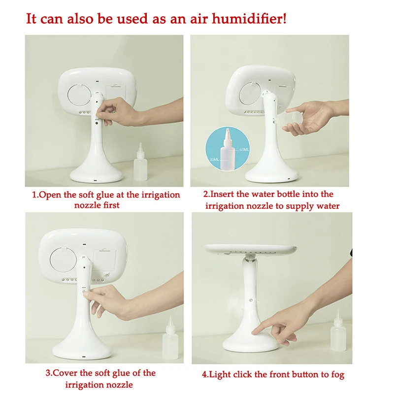 Зеркало для макияжа со светодиодной подсветильник кой и увеличительным стеклом