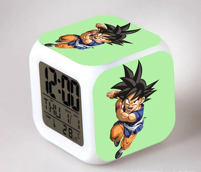 Аниме фигурки Dragon Ball z светодиодный цветной сенсорный светильник Супер Saiyan God супер Гоку Вегета будильник ПВХ Супер Figma детские игрушки