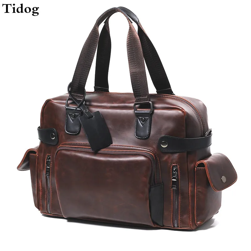 

Tidog The new men's bag retro men fashion business bag casual bag