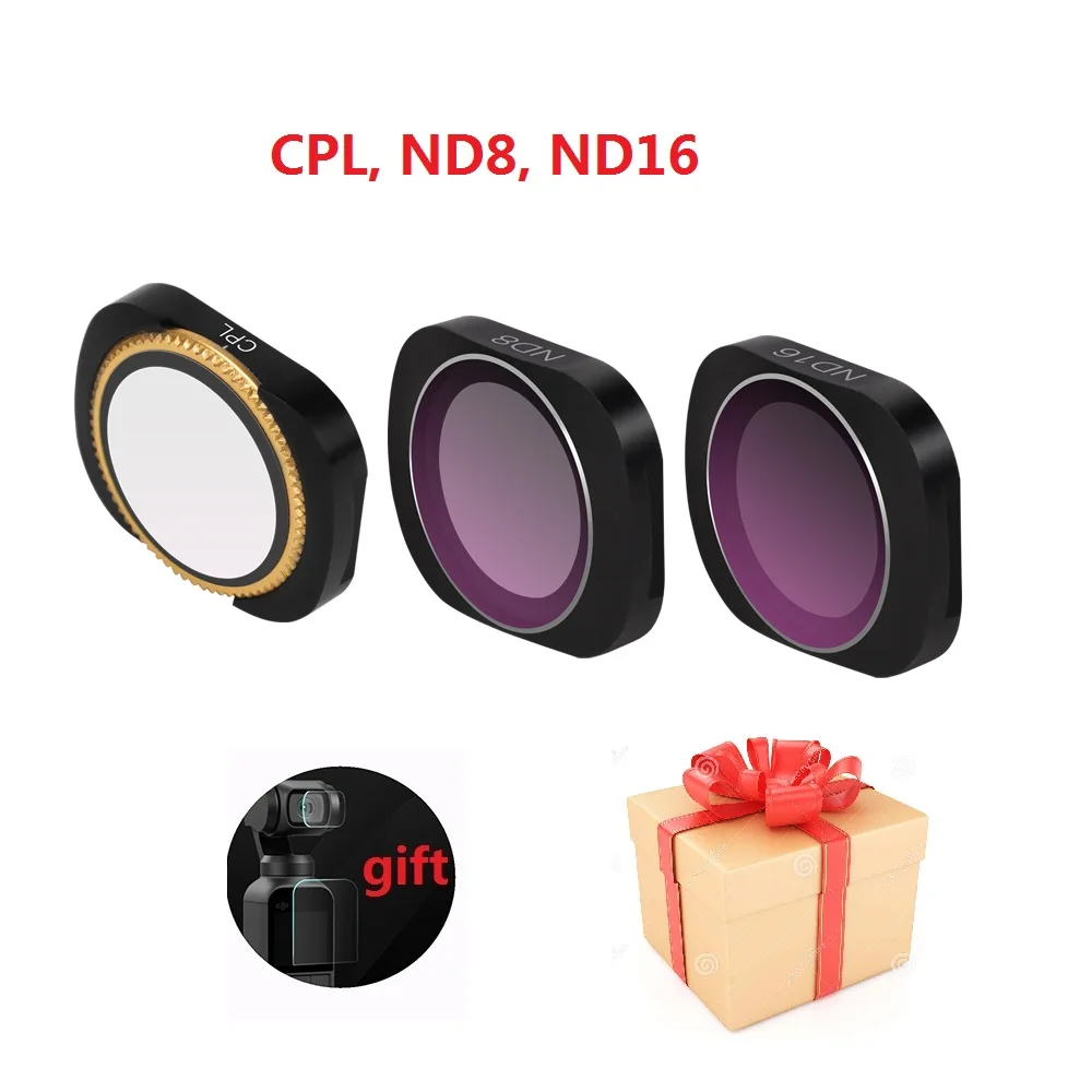 3pcs Mix Filter Set Для OSMO карманный фильтр камеры MCUV CPL ND 8 4 16 32 64 ND-PL фильтры плотности Набор для DJI Osmo карманные Стеклянные Линзы Аксессуары - Цвет: 3pcs Mix Filter Set