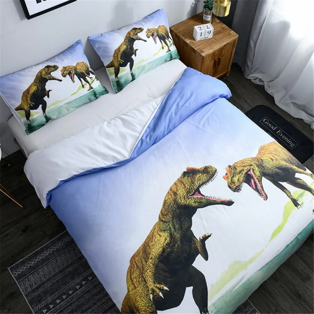 Комплект постельного белья с динозавром парка Юрского периода для мальчиков