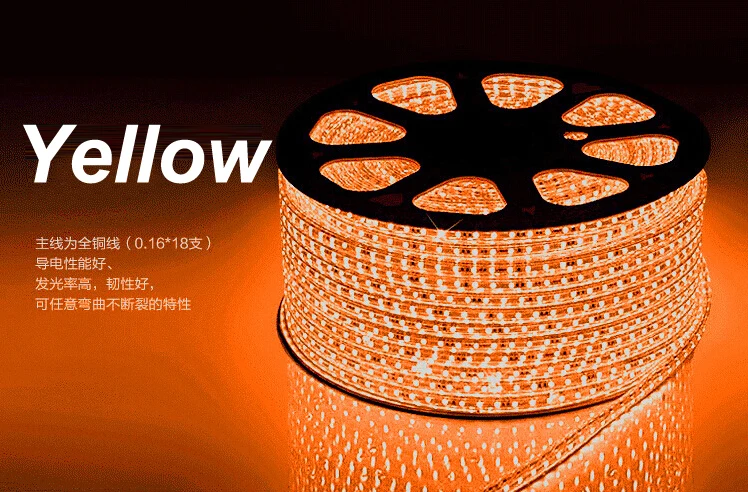 Free shipping 220V SMD 5050 led strip light+Power plug warm white/white/RGB 60leds/m 3014 120leds100m waterproof IP67 Strip | Лампы и