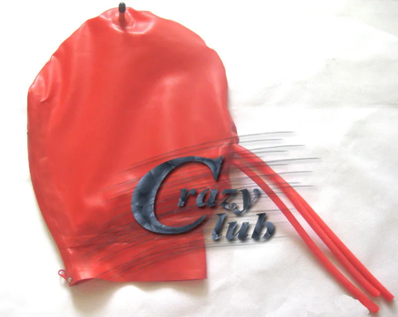 Латексная надувная маска с капюшоном Crazy club_Customized латексная Фетиш сексуальная