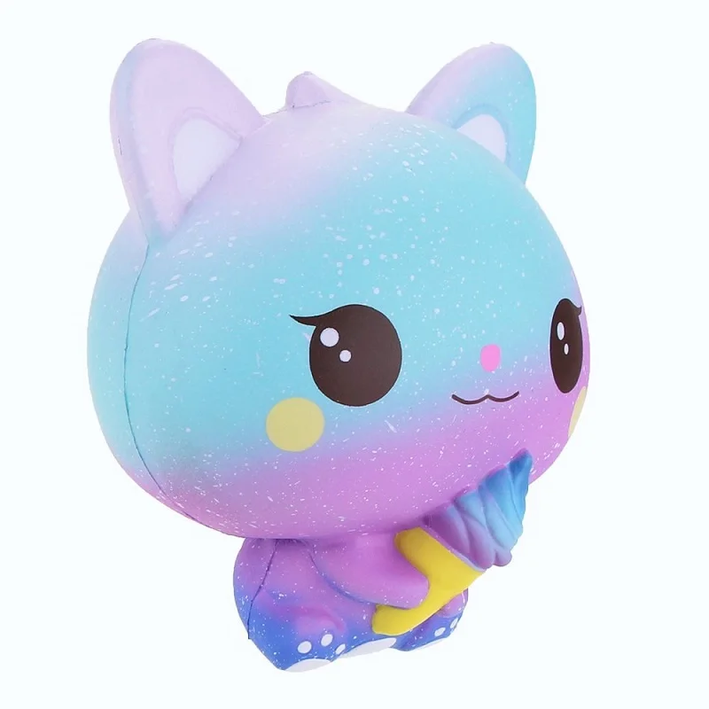 Galaxy мороженое кошка котенок мягкий медленно поднимающийся милый Jumbo ремень Мягкий Сжимаемый ароматизированный хлеб торт игрушка подарок малыш развлечение 11*11*7 см