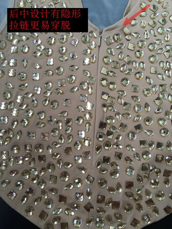 Черная кожа и красные стразы боди Женский певец DS танец сценический костюм