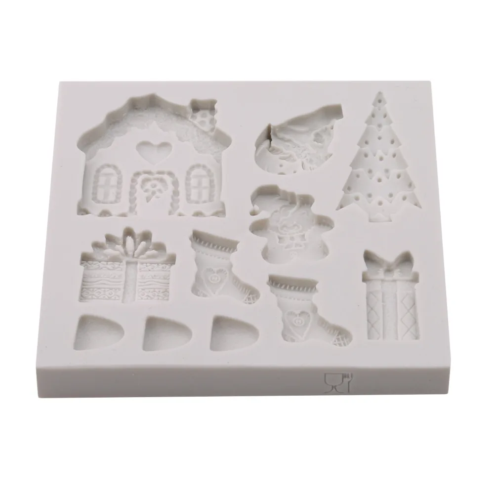Силиконовая форма для торта 3D Sugarcraft в рождественском стиле инструменты