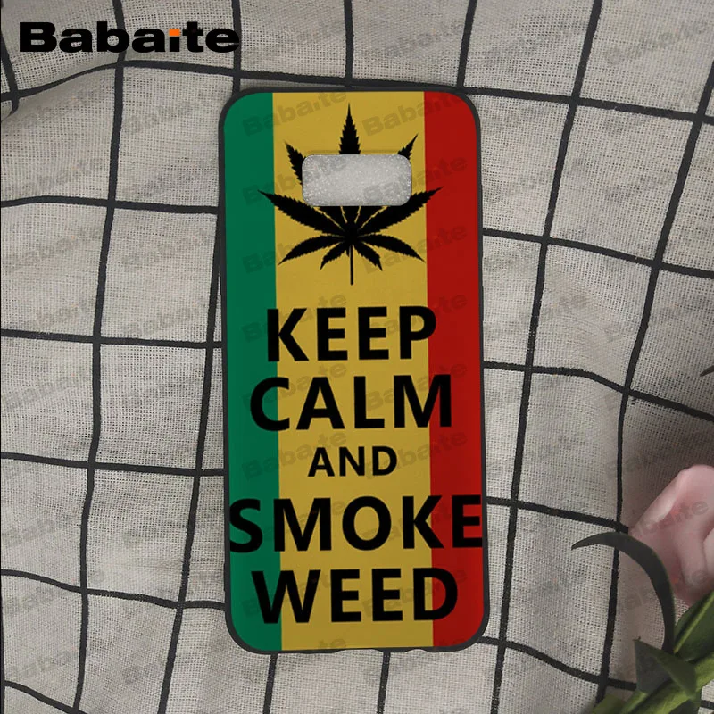 SMOKING eat weed sleep music Protector phone Case For Samsung Galaxy s9 s8 plus note 8 note9 s7 s6edge cases Babaite