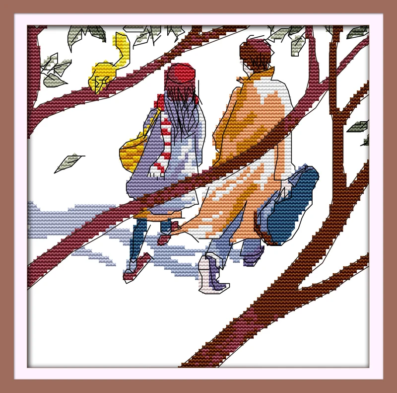

The autumn feelings-shadow cross stitch kit cartoon 11ct count print canvas stitches embroidery DIY handmade needlework plus