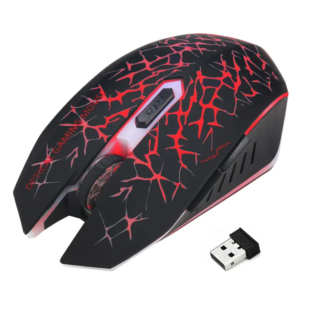 W210 2,4G беспроводная мышь красочные блики оптическая эргономичная игровая мышь 2400 dpi