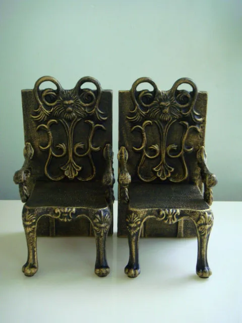 Bookend Book End Stand Quality Heavy Metal Home Office Desk Table Study Decor Sculptural Bronze