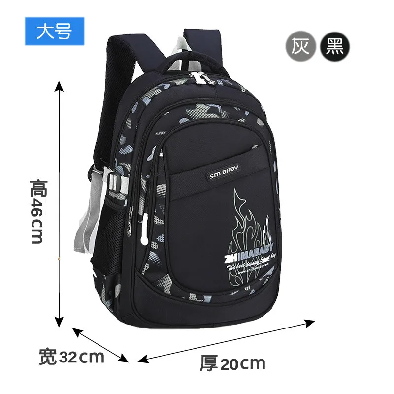 large black Водонепроницаемые детские школьные сумки для девочек и мальчиков; детский Ранец; ортопедический рюкзак; школьные сумки; рюкзак для начальной школы; mochilas infantil - Цвет: large black