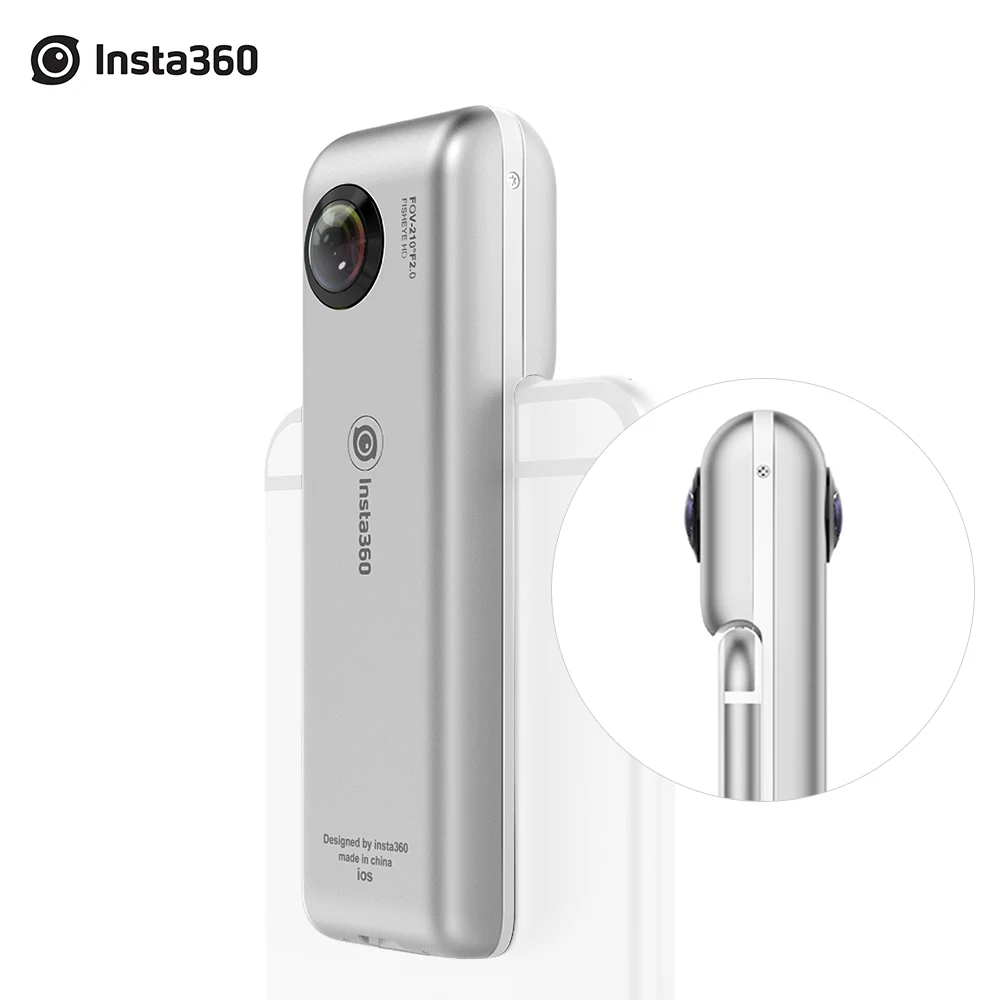 Insta360 Nano Mini 3K HD панорамная видеокамера Объектив рыбий глаз гарнитура очки прямая трансляция для iPhone X 7/7 Plus/6s Plus