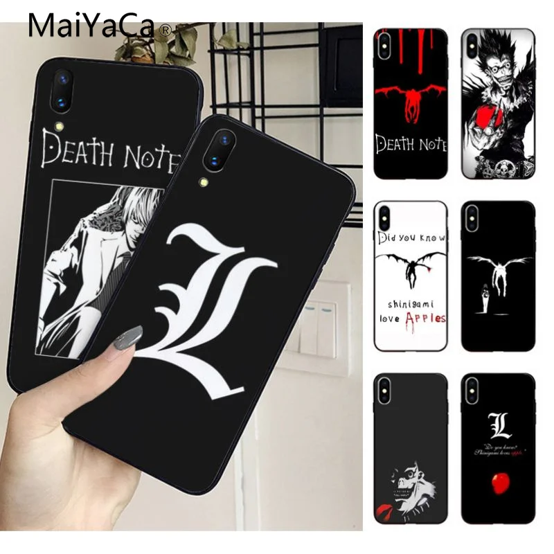 Мягкий силиконовый чехол MaiYaCa для iphone 6 6s телефона Death Note X 8 8plus 7 7plus 6plus 5S SE XS XR