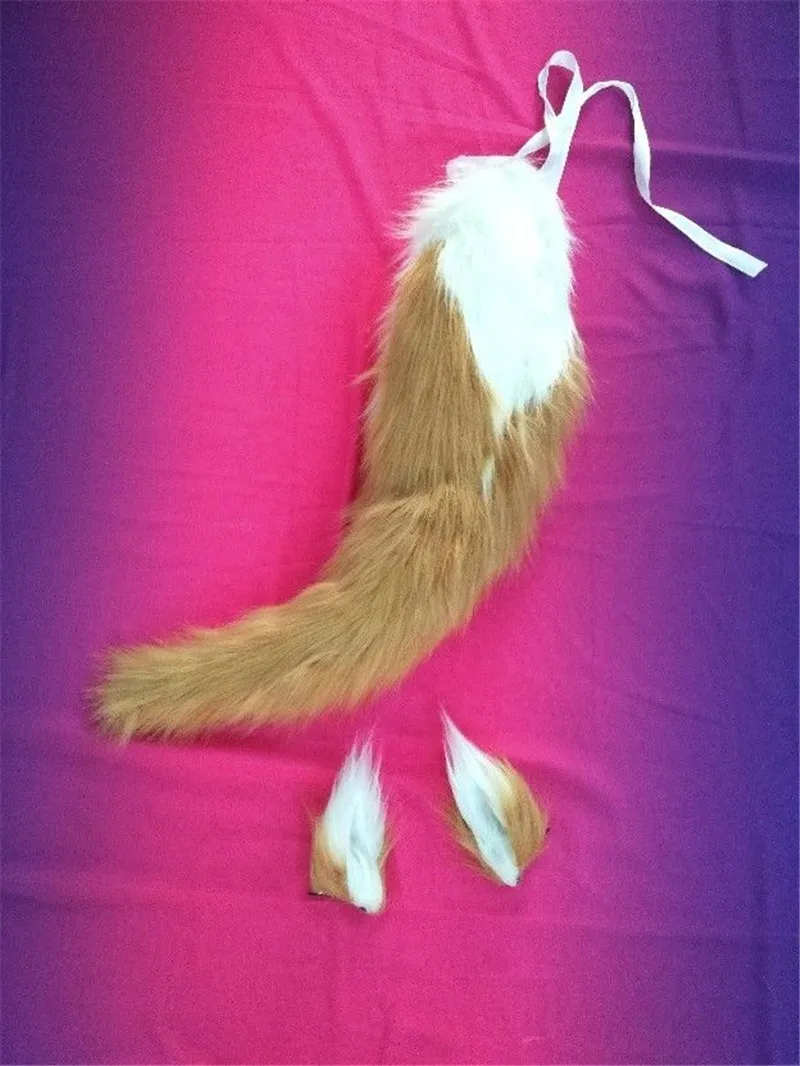 Новинка; FGO Tamamo no Mae; лисички; Плюшевые Уши; хвосты; Amine; Япония; реквизит для косплея; маскарадный костюм; повязка на голову; аксессуары для волос; подарки