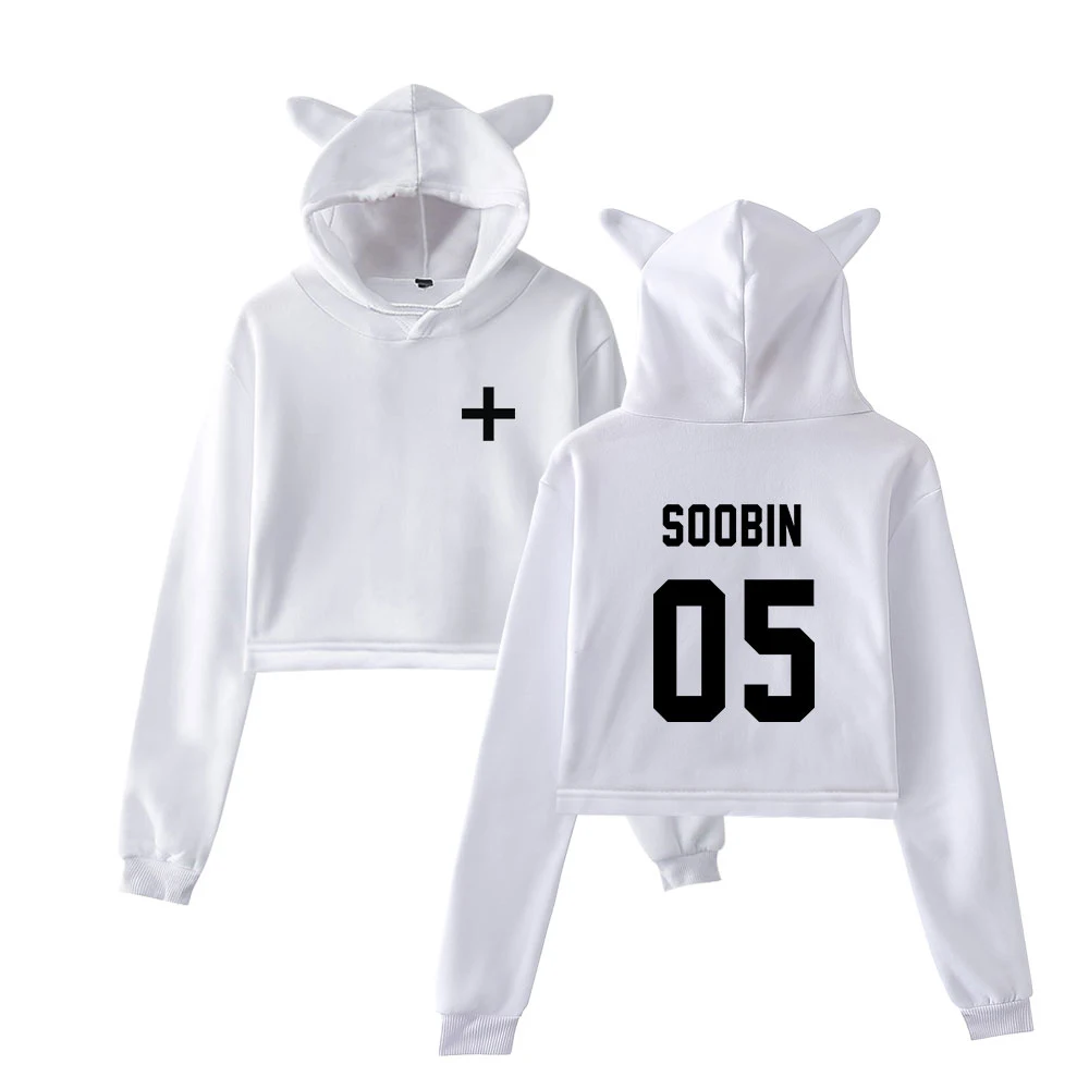 TXT Tomorrow X Together толстовки с кошачьими ушками женские модные толстовки с капюшоном с длинными рукавами горячая Распродажа Kpop повседневные сексуальные толстовки