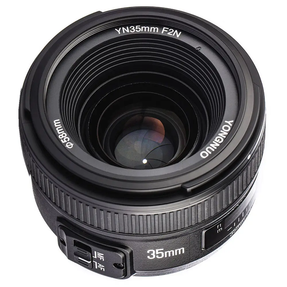 Объектив YONGNUO YN 35 мм F2N широкоугольный AF/MF фиксированный фокус для Nikon D7200 D7100 D7000 D5300