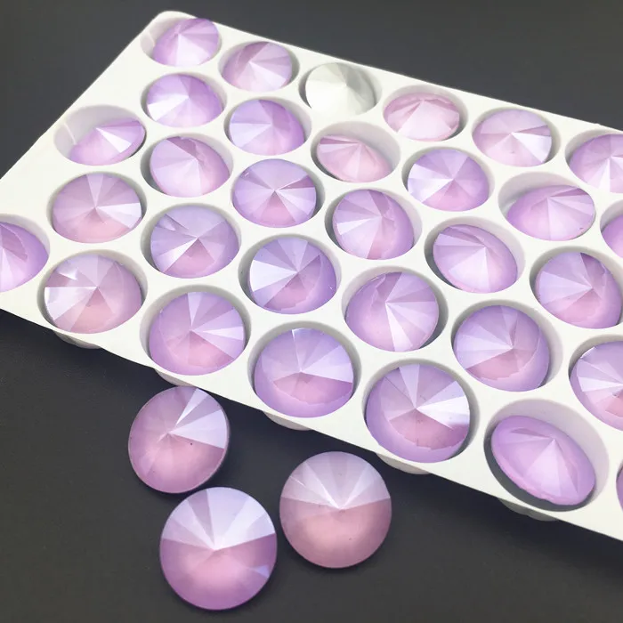 Фиолетовый мокко цвет Кристалл Rivoli 14 мм модный камень стеклянный для