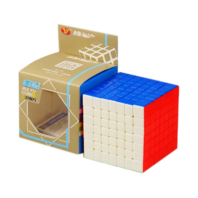 

YJ Ruifu 7X7x7 Colorful Magic Cube Brain Teaser Adult Releasing Kids Toys Puzzle Speed 7x7 Cube For Children Gift Education Toy