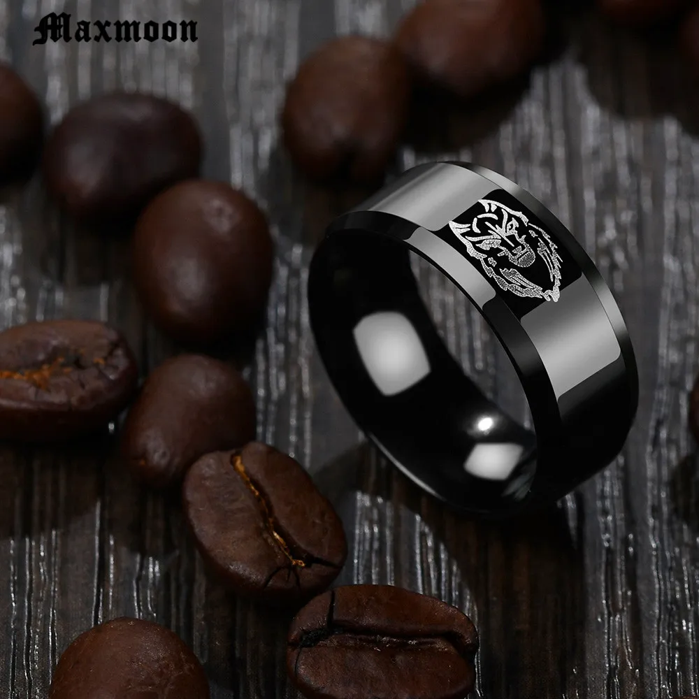 Мужское кольцо с головой льва Maxmoon ювелирное изделие из нержавеющей стали в стиле