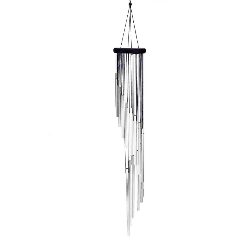 A Silvery 18 Tubes 18tubes/27/4 трубы ветряной колокольчик с украшением в форме двор антикварный садовые трубки колокольчики на открытом воздухе домашний колокольчики настенный Декор для дома - Цвет: A Silvery 18 Tubes