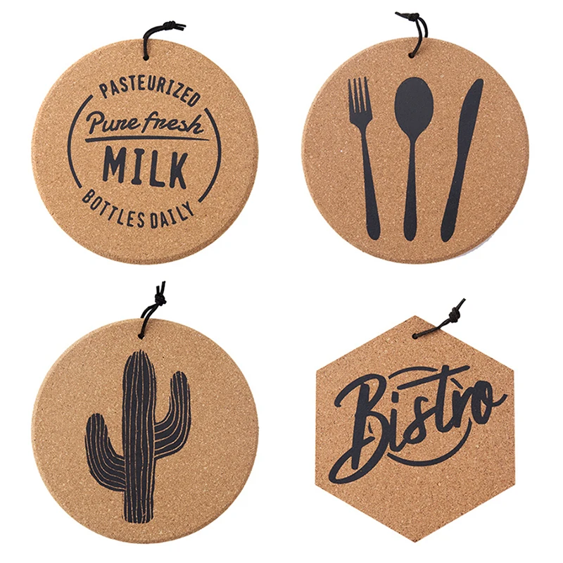 2 шт. набор пробковых деревянных подстаканников коврик для кофейных чашек чайный