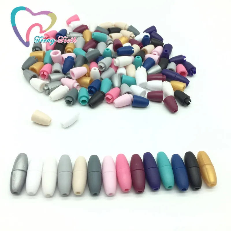 Teeny teeth 40 шт. DIY ожерелье пластиковые Отрывные застежки пластиковое закрытие отрываются безопасные застежки для силиконового ювелирного ожерелья
