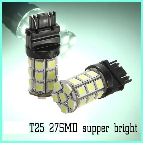 TOYL 2 * T25 W21/5 W 3157 7443 Blanc XENON 5050 SMD 27 светодиодная ампульная лампа 12V VOITURE lumiere |