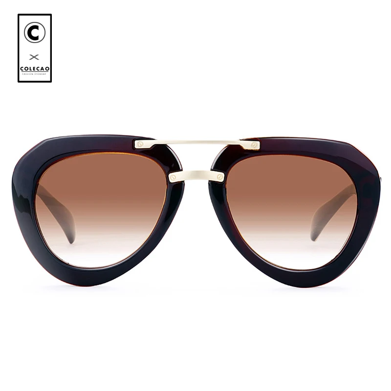 COLECAO Retro Wrap Sunglasses Women UV400 Designer Tone Glasses Accessories Driving Women's Casual 96606 | Аксессуары для