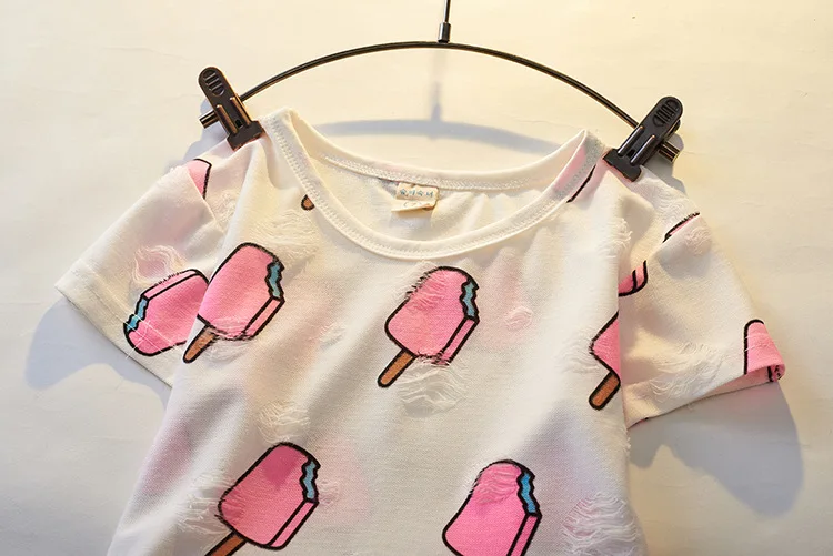 Детский комплект одежды для девочек летняя стильная детская одежда Милая