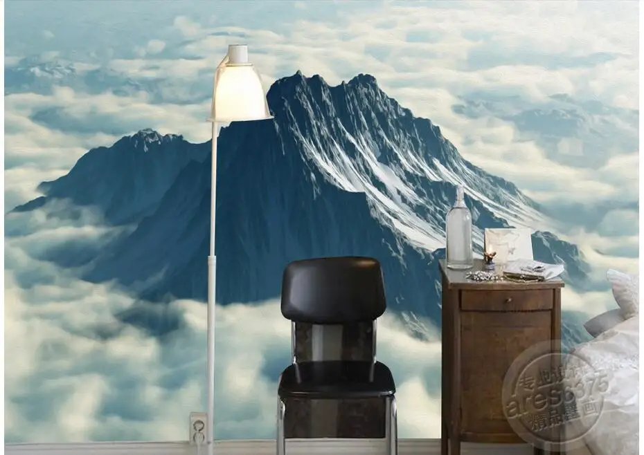 Настенная 3d картина для стен нетканое украшение с изображением белых облаков