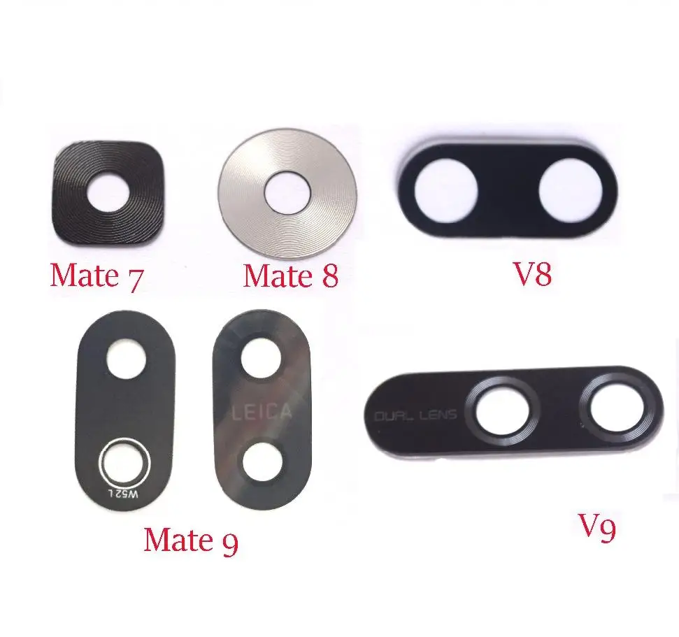 10pcs/lot Glass material back rear camera lens with sticker for Huawei Ascend mate 7 8 9 Honor V8 V9 mate7 mate8 mate9 | Мобильные