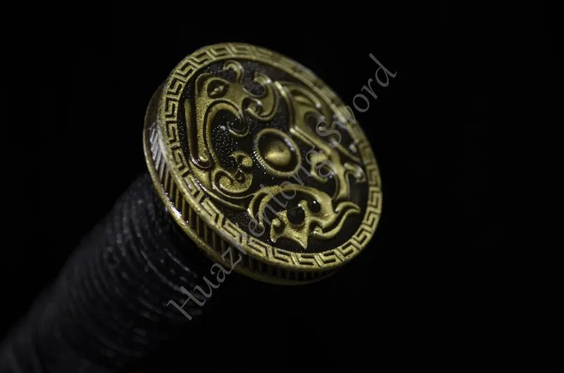 

Chinese Sword HAN JIAN Red and Black Folded Steel Blade Han Dynasty Sword Can Cut Bamboo Tree