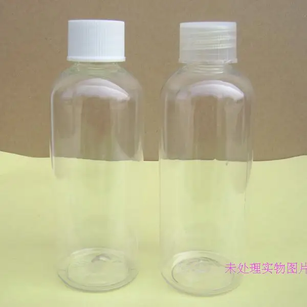 

Freeshipping Wholesale 100ml Plastic Lotion Bottle Rotated Cover Transparent Cosmetic Jar Refillable Plastic Bottle