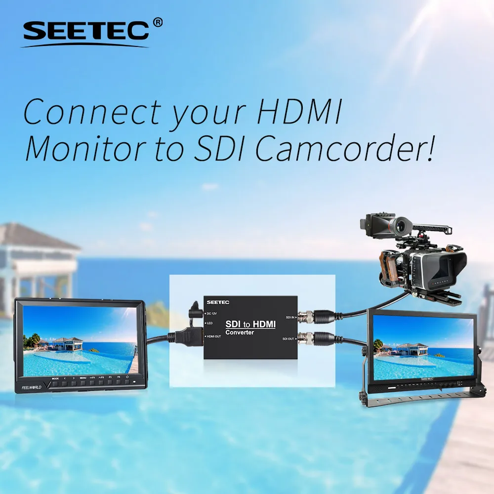 Конвертер Seetec вт hdmi черный преобразователь SDI тяжелый металлический корпус для