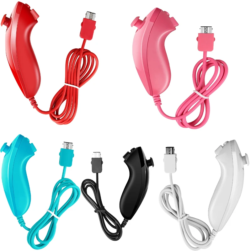 5 цветов цвет NUNCHUCK NUNCHUK Пульт дистанционного управления для NINTENDO wii черный nunchunk пульт дистанционного управления usb порт