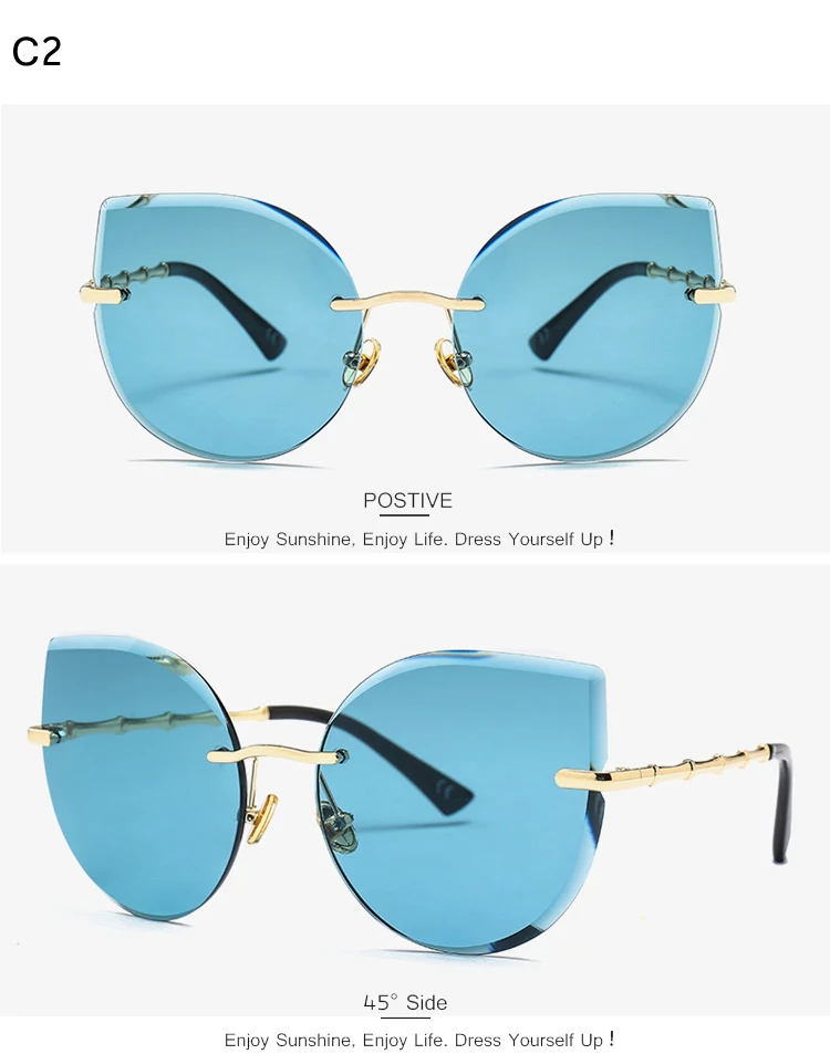 DRESSUUP Hipster Trimming Sunglasses Women Brand Designer Vintage Gradient Eyewear For Ladies lentes de sol CASA2306