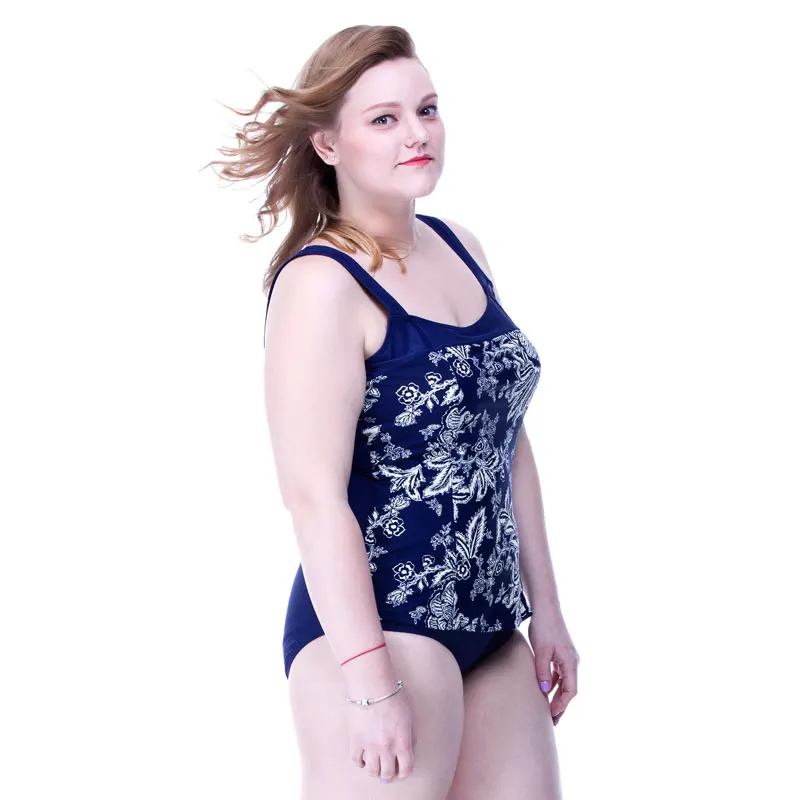Плюс Размер Цельный Купальник Женщин Большой Спорт Купальный Костюм Женский