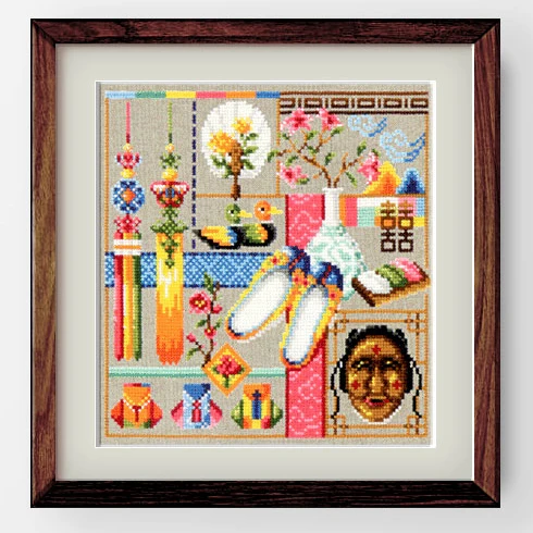 

LUCKY Christmas Decoration Diy Cross Stitch Kits Home Decor Painting NOT Printed Picture Pacakge Cross stitch Set