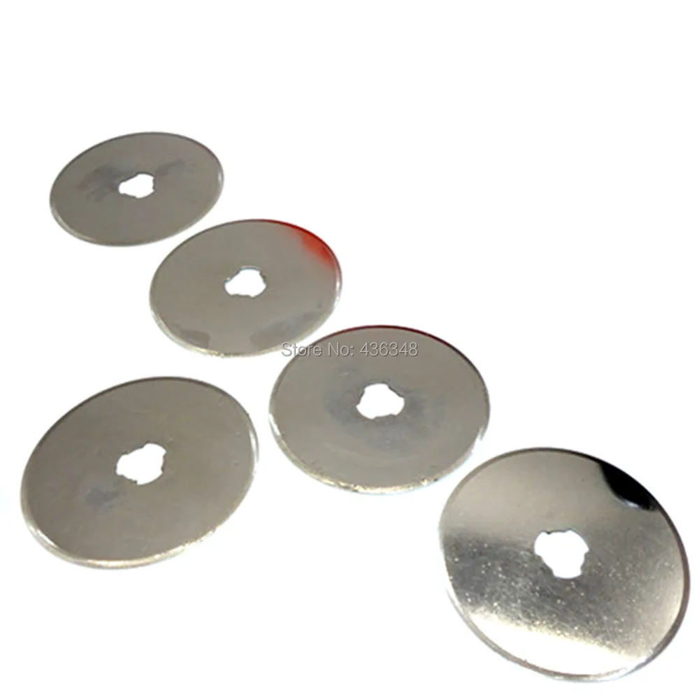 

5pcs 45mm Rotary Cutter Blade Patchwork Leather Fabric Paper Cut Blades Quilting Sewing Cutting Tool Spares Replacement Blades