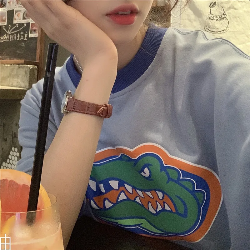 Модная летняя футболка женская одежда корейский стиль Ulzzang Harajuku футболка с коротким рукавом женская Повседневная Зеленая Футболка Топ