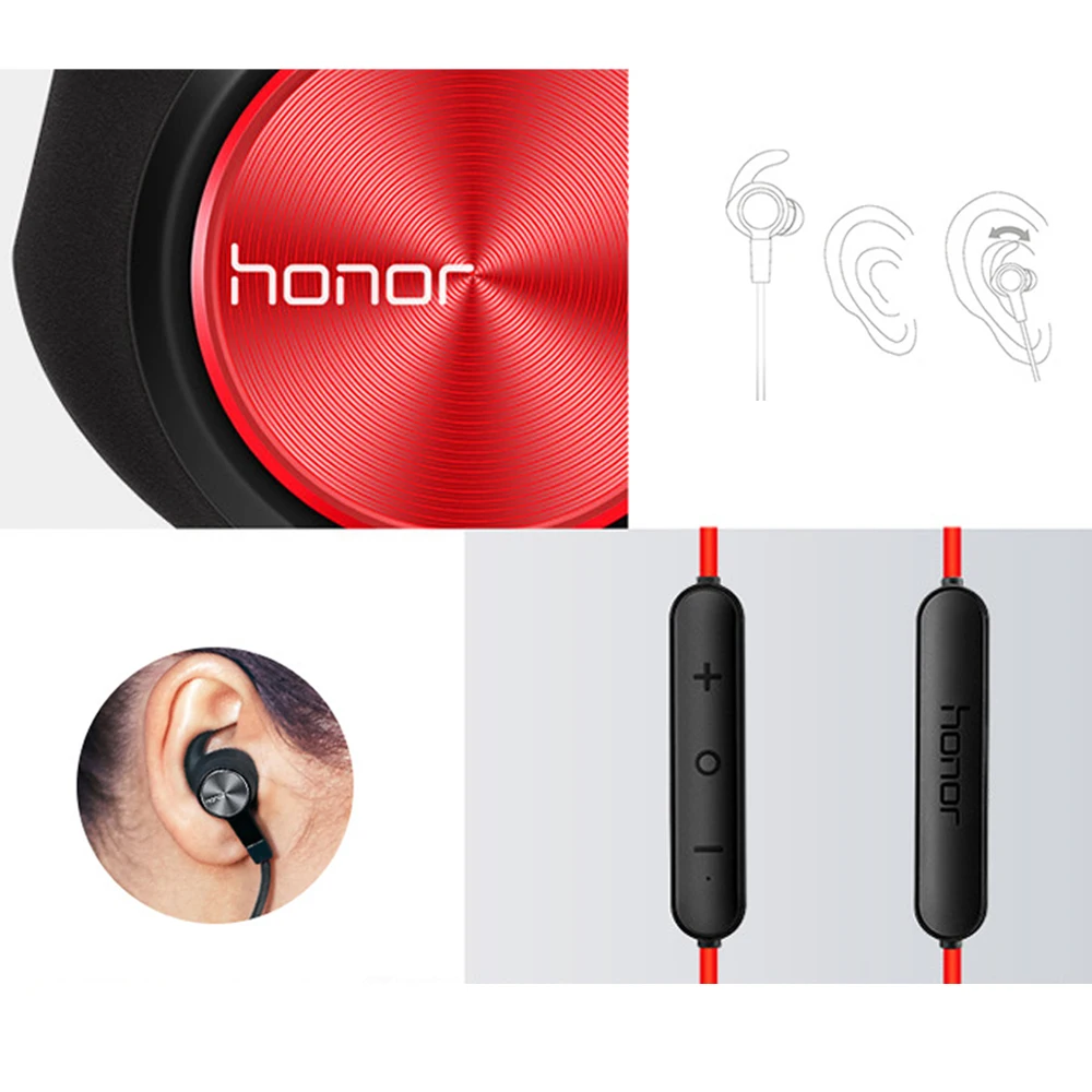 huawei Honor xSport Bluetooth гарнитура AM61 IPX5 Водонепроницаемый BT4.1 Музыкальный Микрофон управление беспроводные наушники для Android IOS
