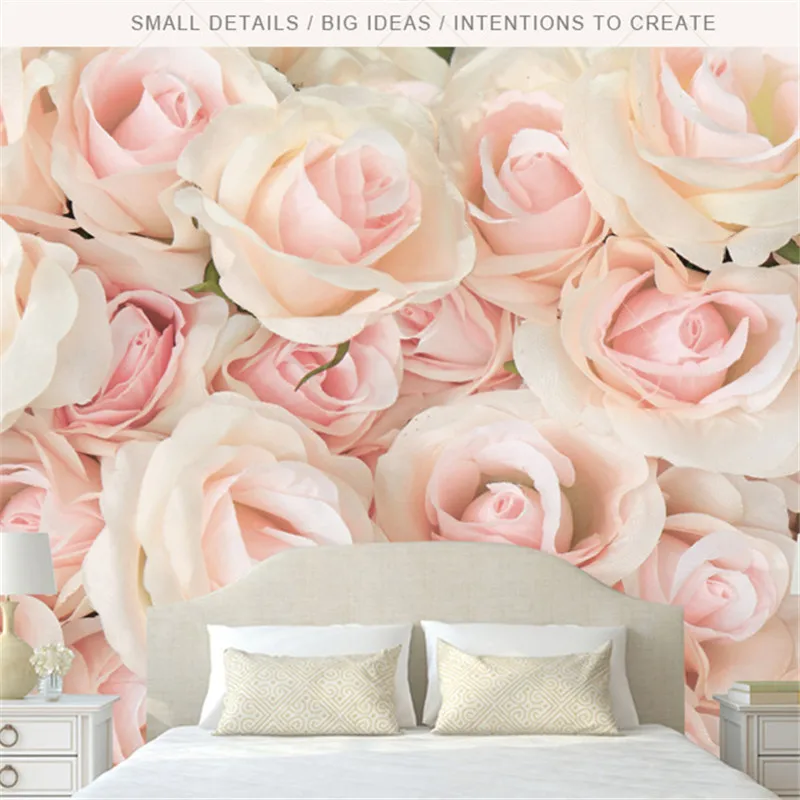 

Custom Romantic Rose Photo Wallpapers for Walls 3D Murals Pink Flowers Wallpapers for Living Room Wall Papers Home Decor Bedroom